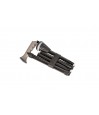 Canne de marche pliable en aluminium noire avec poignée ergonomique Soft Touch, remboursable.