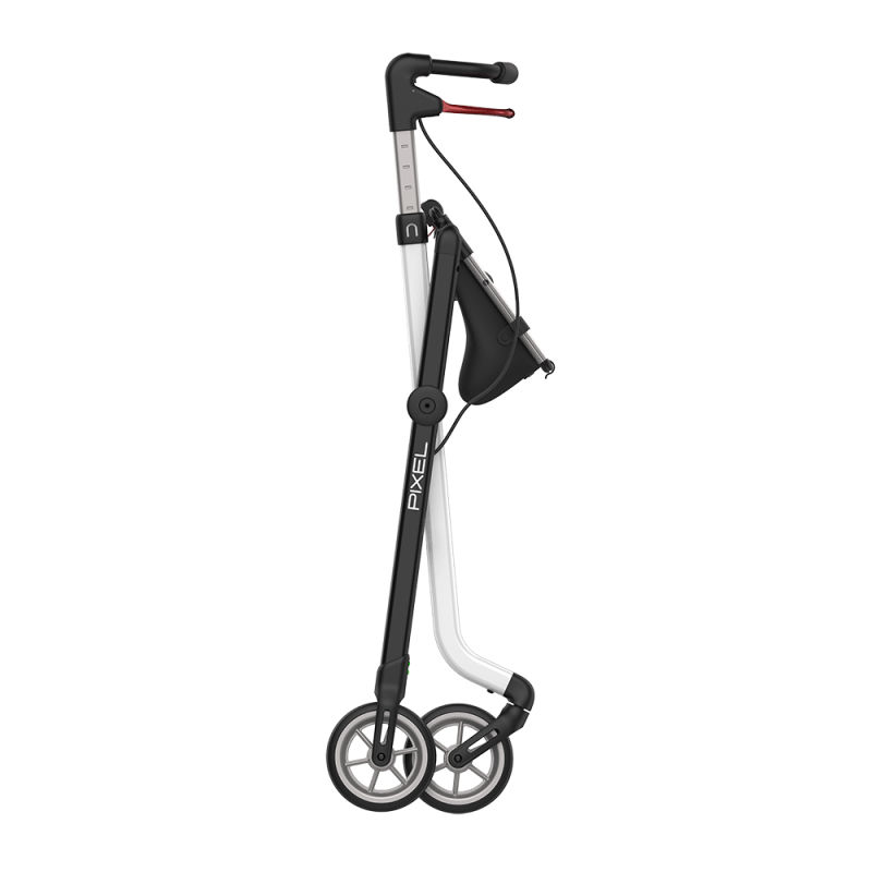Rollator Rehasense Pixel blanc plié 26 cm compact rangement transport déambulateur léger senior CouleurSenior