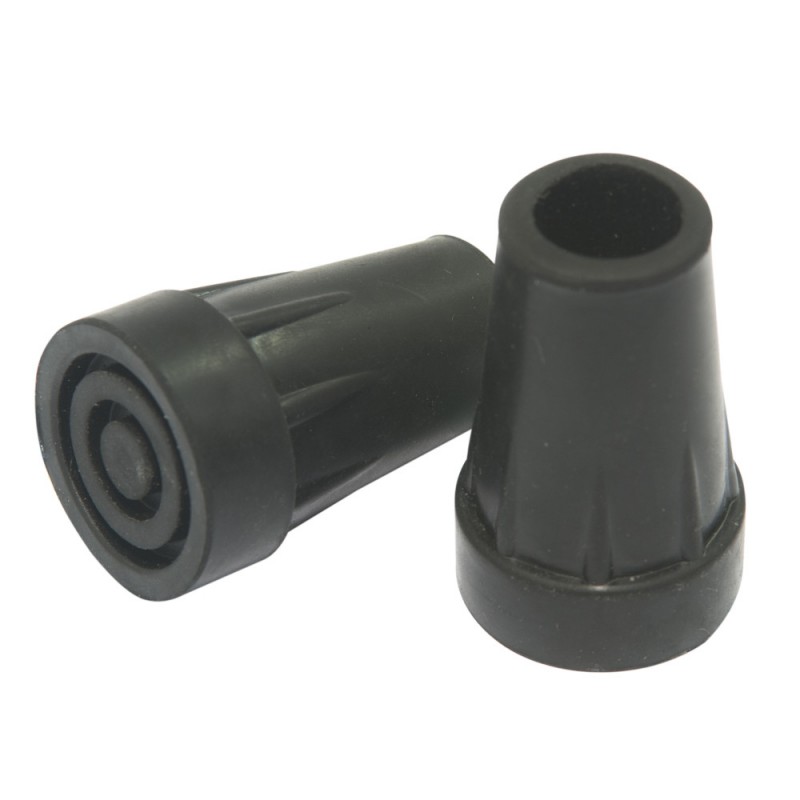Embout Noir 14mm en caoutchouc pour canne de marche