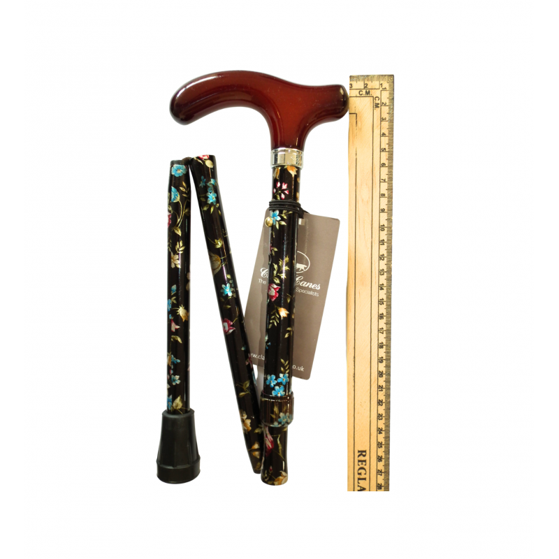 Dimension de canne de marche pliée: 28 cm. Facile à ranger et pratique pour se déplacer.