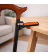 Porte-canne discret posé sur la table, une magnifique alternative à utiliser avec votre canne de marche.