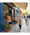 Canne de marche pliable pour femme. Beau cadeau pour une mère ou une grand-mère.