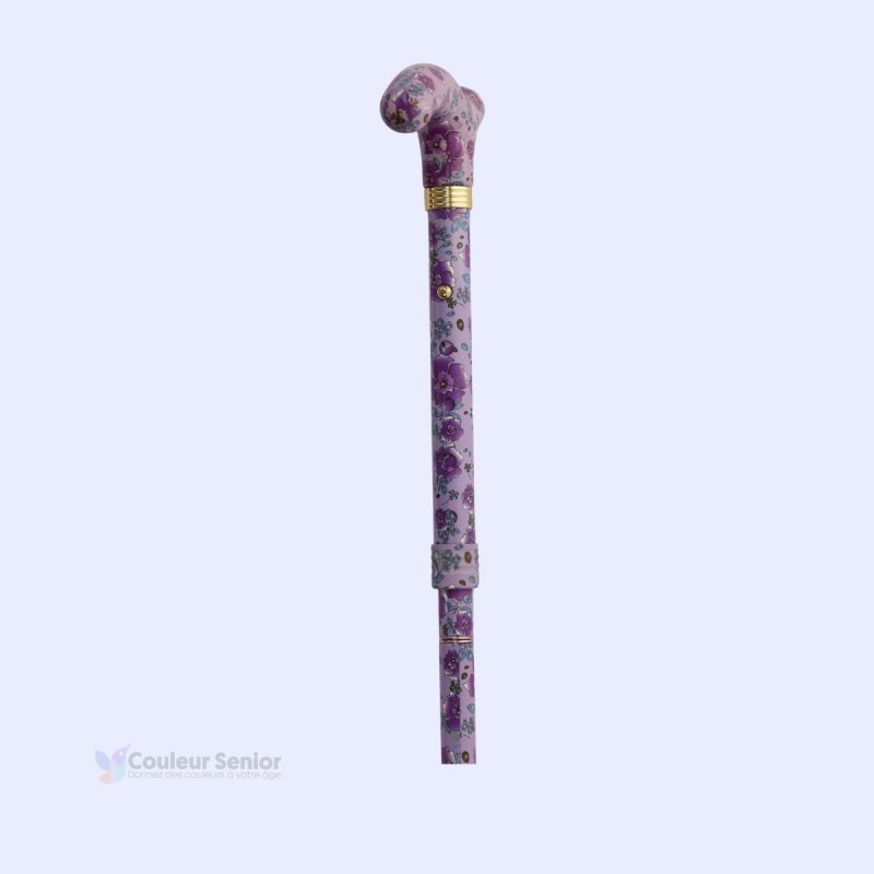 Système réglable sur une canne de marche pour femme. Design original, remboursable par pharmacie.