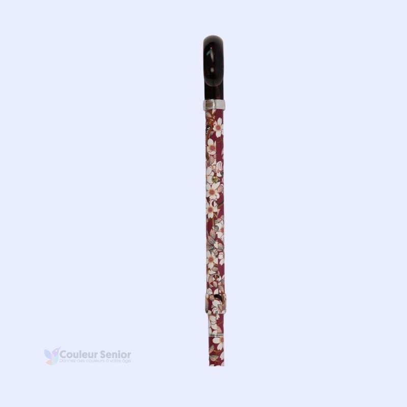 Canne de marche réglable en aluminium vieux rose, discrète et élégante pour femme.