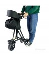 Rollator robuste pour la marche, avec 4 roues pliables de qualité pharmaceutique.