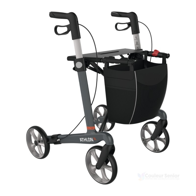 Athlon: un rollator qui aide à la marche, de moins de 5,5 kg, qui supporte 149 kg sans problème.