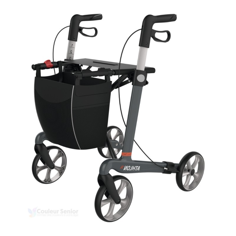 Le Rollator Carbone Athlon ultra-léger (moins de 5,5 kg) est un super déambulateur pour seniors.
