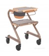 Rollator déambulateur 4 roues d’intérieur Saljol élégant et multifonction.