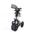 Rollator senior NEO Fun blanc pliable: excellent rapport qualité-prix et très stable en extérieur.