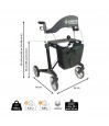 Cet aide à la mobilité carbone Neo Smart taille L est robuste et idéal pour des personnes de plus de 2 m.