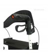 Rollator senior Neo Smart noir avec siège et dossier inclus, disponible en M ou L, portant jusqu'à 136 kg.
