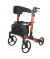 Ce déambulateur robuste Neo Fold terracotta, taille L, supporte 136 kg pour plus de 2 m.