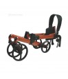 Le déambulateur extérieur pliable Neo Fold terracotta est très stable pour la sécurité des seniors.