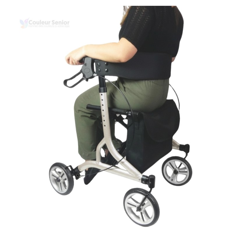 Déambulateur hybride Neo Easy blanc : excellente qualité-prix et partiellement remboursable par la Sécu.