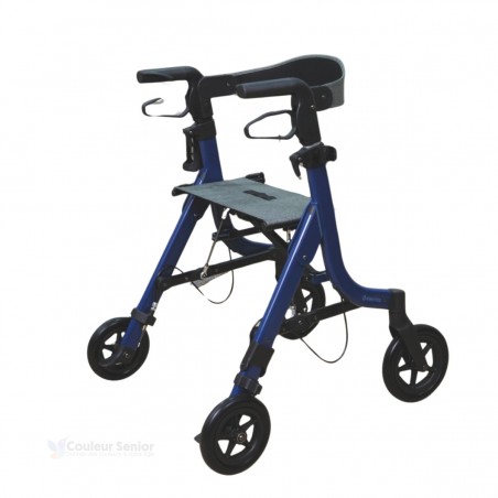 Rollator hybride pour l’intérieur et l’extérieur avec siège, 100 % remboursable par la Sécu.