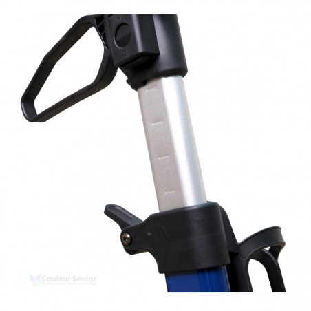 Rollator hybride senior à excellente qualité-prix, doté de poignées réglables et faciles à utiliser.