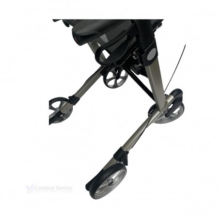 Rollator Rehasense Server XL gris, d'excellente qualité-prix, très stable pour 200 kg.