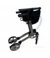 Cet aide à la mobilité senior XL avec siège Rehasense pliable, couleur gris satellite, supporte 200 kg.