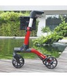 Modèle standard du déambulateur Brooklyn rouge, seulement 8 kg pour une mobilité simplifiée.