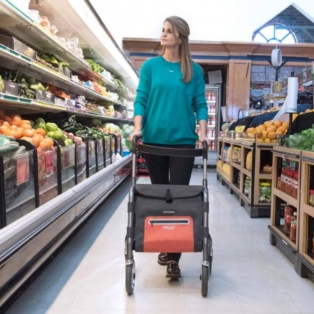 Aide à la marche élégante de Let's Shop pour seniors. Remboursé par la sécurité sociale.