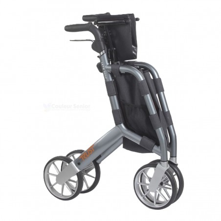 Déambulateur pliable de luxe Let's Shop Trust Care, remboursé par la Sécurité sociale.