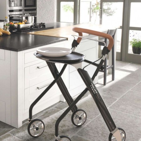 Rollator de maison design noir Let's Dream de Trust Care.  55 cm de largeur conçus pour votre maison.