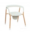 Chaise de douche ou de toilette Let's Help Me réglable en hauteur avec seau escamotable.