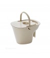 Seau escamotable pour chaise de toilette Let's Help Me, idéal pour les adultes en incontinence.