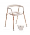 Chaise percée Let's Help Me avec seau escamotable, idéale pour les adultes en incontinence. Remboursement sécurité sociale.