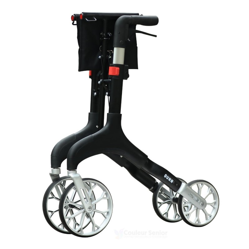 Rollator Manhattan à 4 roues, au design très élégant et pliable. Remboursé par la sécurité sociale.
