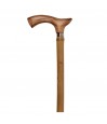 Canne de marche en bambou avec poignée en bois, originale et légère. Produit éligible au remboursement par la Sécu.