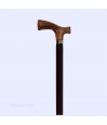 Angle 45 degrés canne de marche en bois bicolore, éligible au remboursement par la Sécu.