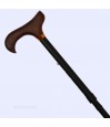 Jolie poignée Derby diagonale, canne de marche pliable noire, discrète et idéale à offrir à un homme ou à une femme.