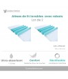 Alèses de lit lavables avec rabats lot de 2 turquoise 85x90 cm – CouleurSenior