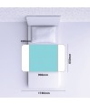 Schéma dimensions alèse lavable avec rabats lit simple 85x90 cm – rabats 42 cm