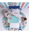 Alèse lavable pour pipi au lit installée sur lit simple enfant avec rabats