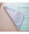 Envers imperméable bleu d'une alèse lavable sans rabat – face antidérapante PVC