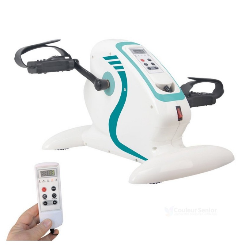 Mini vélo électrique motorisé VP159R avec télécommande incluse – pédalier compact seniors rééducation