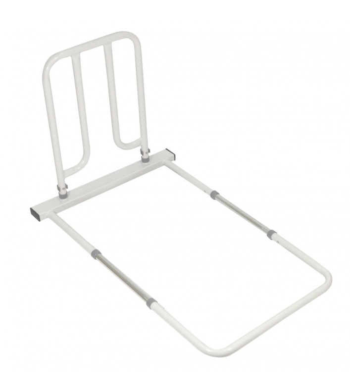 Barre de maintien lit à lattes blanche avec grande base stabilisatrice – vue produit seul