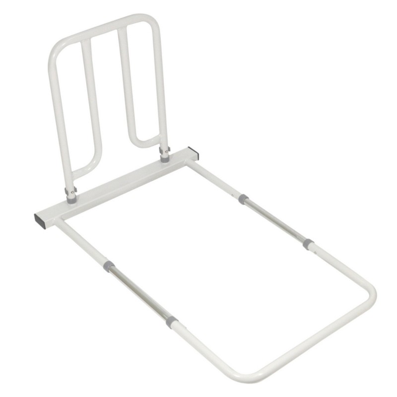 Barre de maintien lit à lattes blanche avec grande base stabilisatrice – vue produit seul