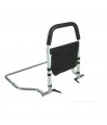 Barre d'appui lit vue ensemble structure acier chromé et support fixation sommier