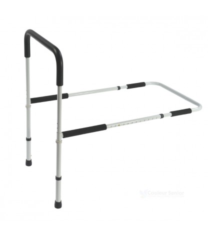 Appui de lit latéral Robust vue ensemble structure acier blanc poignées mousse noires réglables