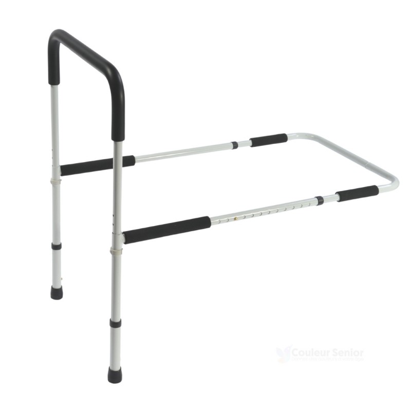 Appui de lit latéral Robust vue ensemble structure acier blanc poignées mousse noires réglables