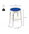 Tabouret de douche, hauteur réglable de 41 à 58 cm, supportant un poids maximal de 135 kg. Idéal pour les seniors.