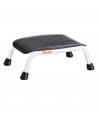 Marchepied TrustCare Let's Step blanc et noir vue trois quarts structure acier laqué