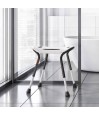 Siège de douche TrustCare Let's Sing blanc design scandinave salle de bain contemporaine carrelage gris