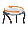 Assise pivotante 360 degrés tabouret douche élégant avec flèches rotation confort autonomie