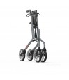 Déambulateur lets move trustcare plié compact gris aluminium transport facile couleur senior