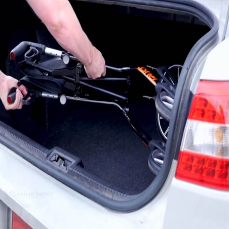 Déambulateur lets move plié chargé facilement coffre voiture pratique léger transport autonomie