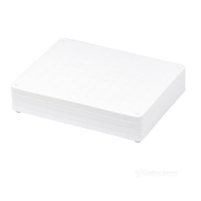 Marchepied K40 blanc 4 modules empilables réglable baignoire antidérapant senior fond blanc CouleurSenior